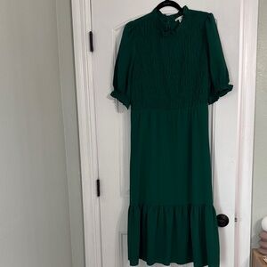 NWOT London Times Forest Green Midi Dress